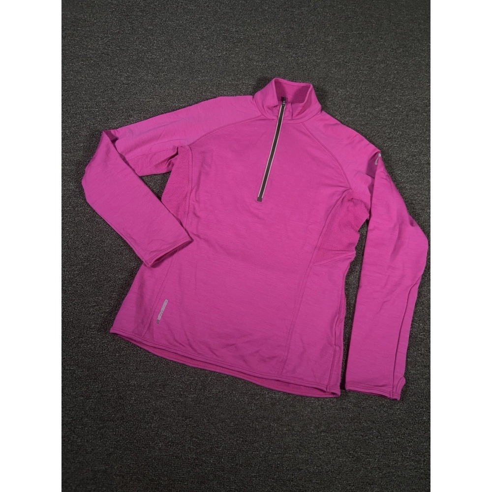 Icebreaker GT Merino Wool 260 Midweight 1/2 Zip Base Layer Pink Women's Large